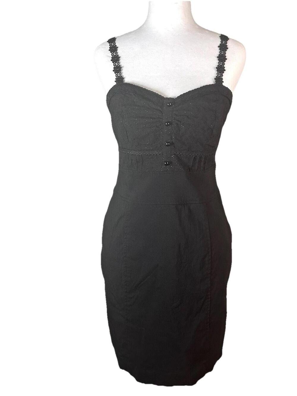 Y2K rampage Straps Or Strapless Little Black Dress Goth Emo Scene Mini Sz 7
